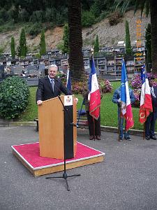 2015 10 03 CAGNES SUR MER INAUGURATION DE LA NOUVELLE STELE (26) M. LE maire depute senateur  LOUIS NEGRE